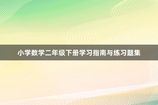 小学数学二年级下册学习指南与练习题集