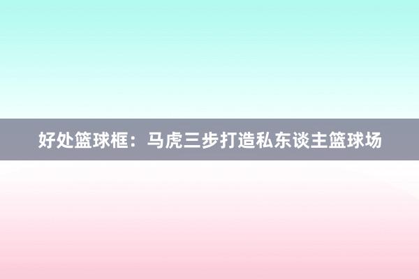 好处篮球框：马虎三步打造私东谈主篮球场